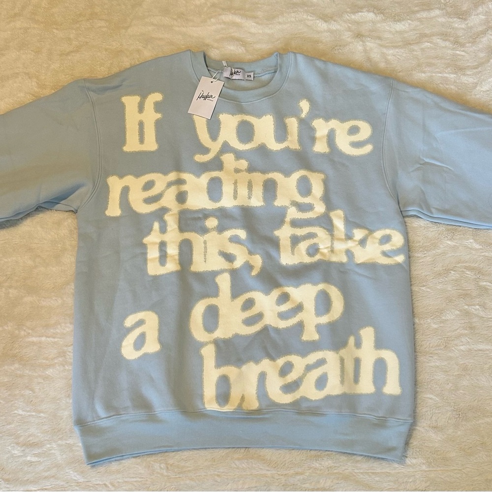 The Mayfair Group Take a deep breath crewneck - Picture 4 of 7